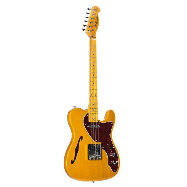 J&D E-Gitarre, TL Thinline, Butterscotch Blonde, T-Style, Erlekorpus, Ahornhals,