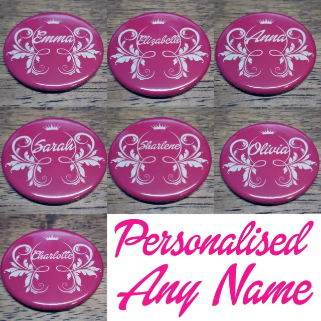 Personalised PRINCESS Compact Handbag Purse Makeup Bag Pocket Mirror (59mm) GIFT