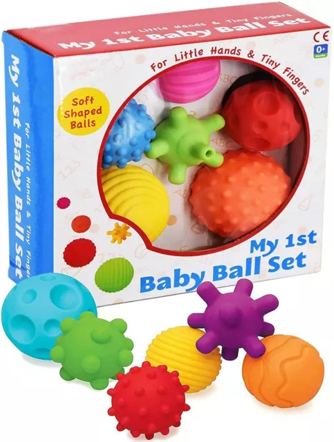 A to Z My First Baby Multi Textured Sensory Soft Ball Set of 6 Balls