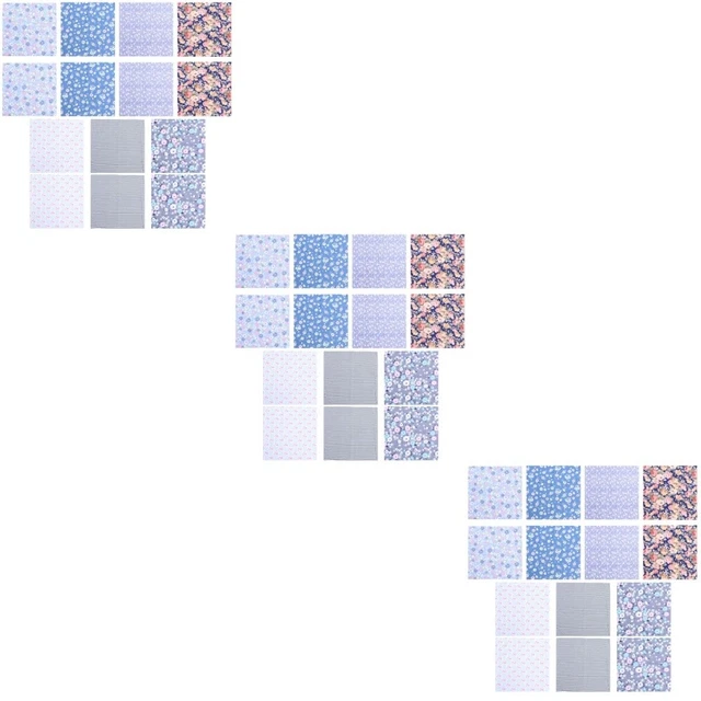 42 PCS DIY Cotton Fabric Sewing Patchwork Quilting Squares Premium Baby Flowers