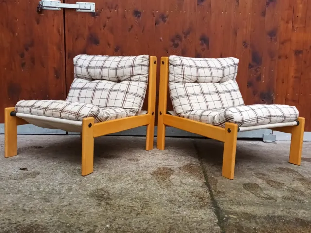 Sessel Vintage Clubsessel 60er Danish Retro Holz Easy Chair Mid-Century 1/2b