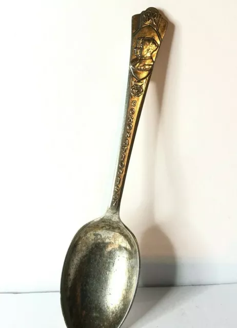 1937 King George VI Coronation  Tea Spoon Mappin & Webb  118 mm