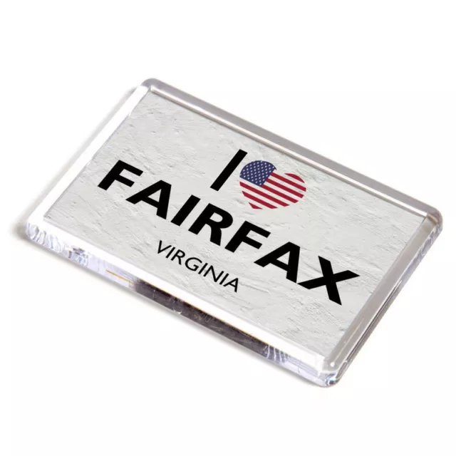 FRIDGE MAGNET - I Love Fairfax, Virginia - USA