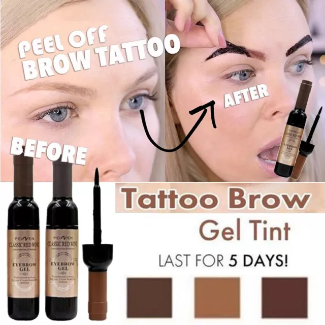 Women Tattoo Brow Tearing Eyebrow Gel Dyeing Eyebrows Cream Tint Dye Peel-Off AU