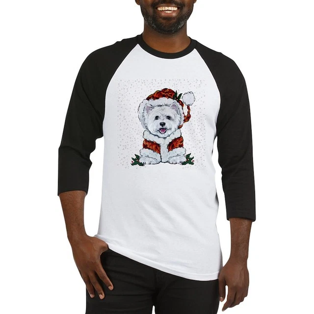 CafePress Santas Westie Helper Baseball Jersey Baseball Tee (1235640173)