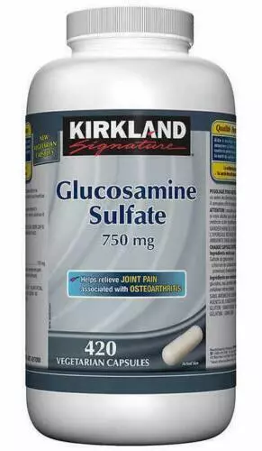 Kirkland Signature Glucosamine Sulfate 750 mg 420 Capsules - Canada -LONG EXPIRY