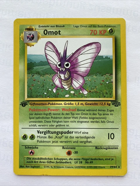 Pokemon Karte Omot 29/64 1. Edition  Dschungel Jungle non holo