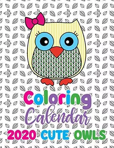 Coloring Calendar 2020 Cute Owls. Press New 9781945887758 Fast Free Shipping<|