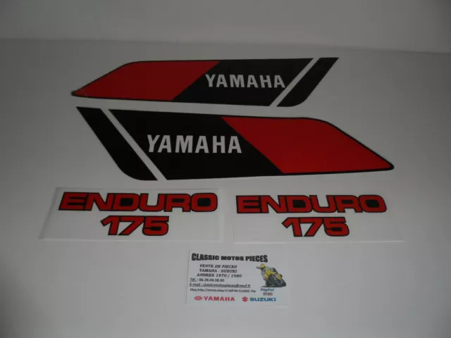 Dt175Mx 1978 De Couleur Noir Emblemes Compatible Reservoir Et Caches Lateraux