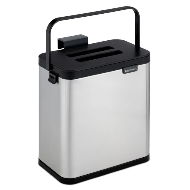 Cubo de basura colgante con tapa de 3 litros para colgar en mueble de cocina
