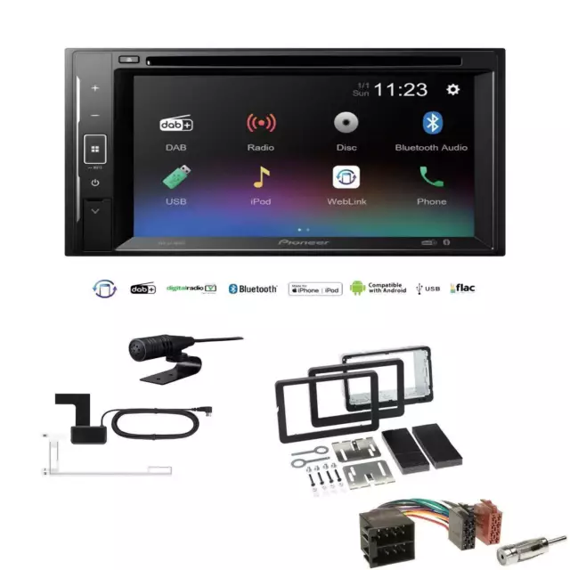 Pioneer Autoradio 2-DIN Bluetooth DVD DAB für Alfa Romeo 159 mit OEM Navi