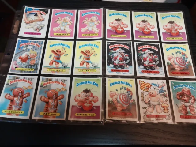 Garbage Pail Kids. Lot of 18 Cards 1986-87  Sticker series 5 - 7