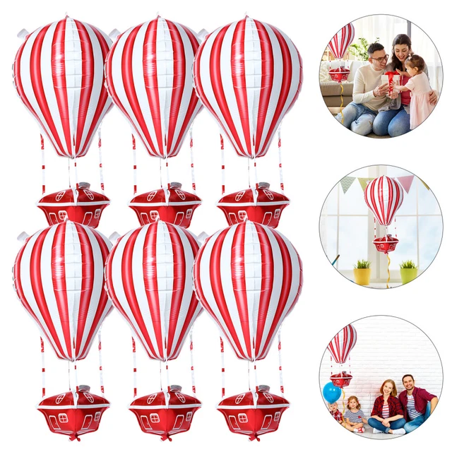10 Pcs Aluminum Hot Air Balloon Party Helium Foil Balloons Baby Film Toy