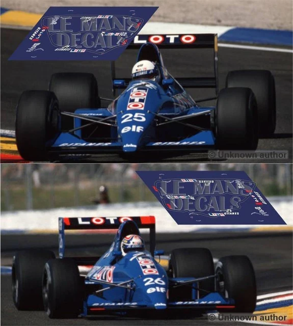 Décalcomanie Ligier JS35B 1991 Provence Moulage