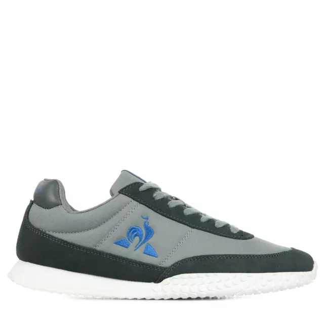 Chaussures Baskets Le Coq Sportif homme Veloce Sport Gris Grise Cuir Lacets