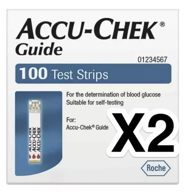 200 Tiras reactivas Accu Chek Guide