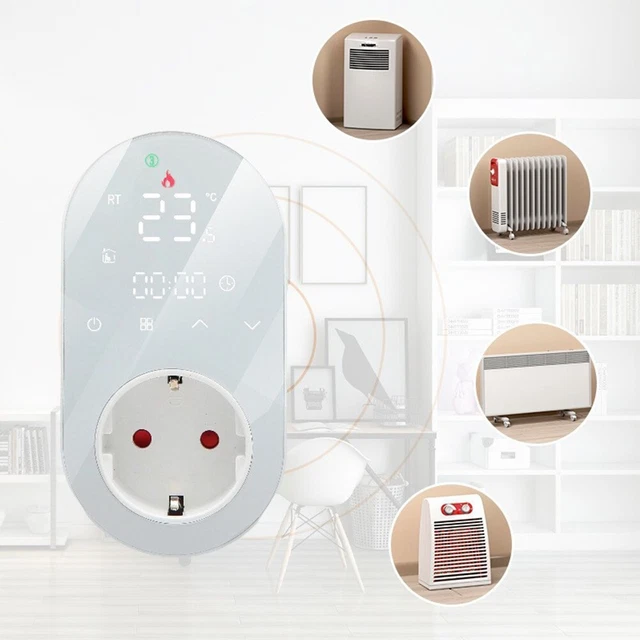 Thermostat Mural Intelligent Programmable, Capteur NTC, écran LCD, Bouton Tactile, Chauffage De Leau Sol Chaud Thermoregulateur Numerique Controleur De Temperature Pour La Maison Et La Piece 88396427