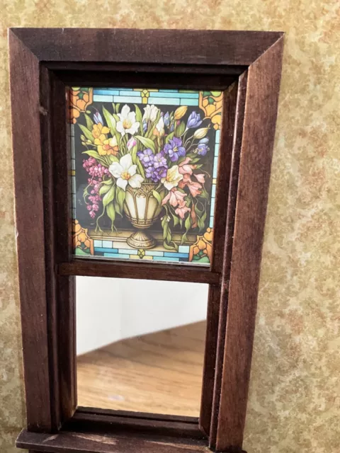 Chateau Flower Bouquet Dollhouse Miniature Stained Glass Window Film