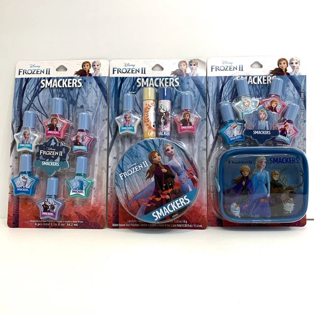 Disney Frozen II SMACKERS Nail Polish & Lip Balm Beauty Gift Set - 3 Sets