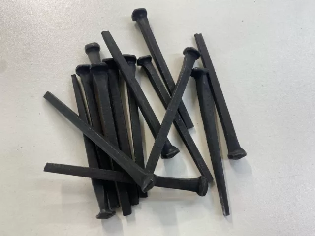 Rosehead Nails Traditional Black 3 1/2" 90mm Cut nails Rustic Vintage packs 5 10