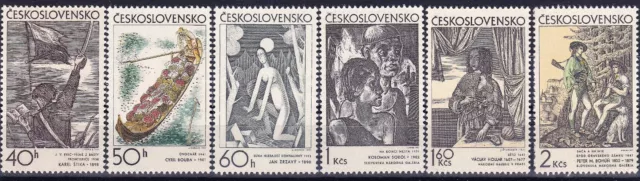 Czechoslovakia 1971 ART,  full set of stamps, MNH