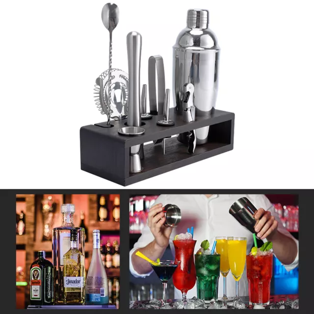 Cocktail Set 10-TLG Edles Cocktail Shaker Set mit Shaker aus Edelstahl für Bar