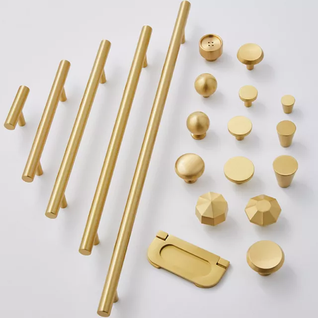 Brass Wardrobe Door Knob Cupboard Drawer Pulls Dresser Furniture Cabinet Handle