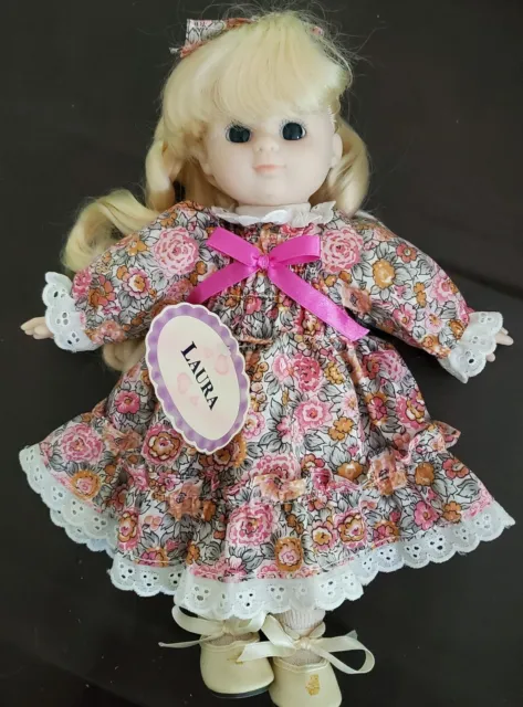 Gi-Go Toys 12" Blonde Girl Doll (Laura) Porcelain Head, Arms, Legs; Soft Body