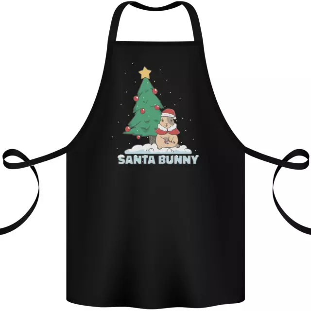 Funny Christmas Santa Bunny Cotton Apron 100% Organic