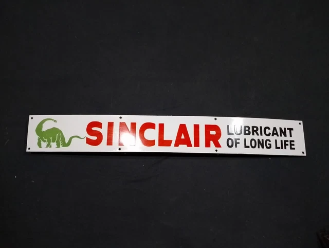 Porcelain Sinclair Lubricant Enamel Metal Sign Size 48" x 6.5'' Inches