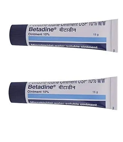 Betadine 10% - Tubo de ungüento de 15 gramos (PAQUETE DE 2) para lesiones...