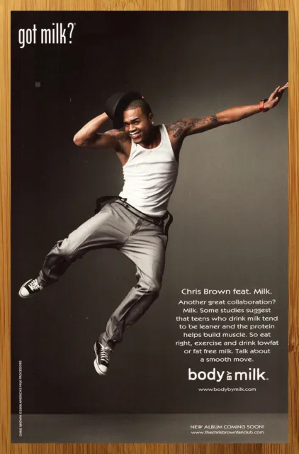 2008 Chris Brown GOT MILK? Print Ad/Poster Singer Music Promo Wall Art