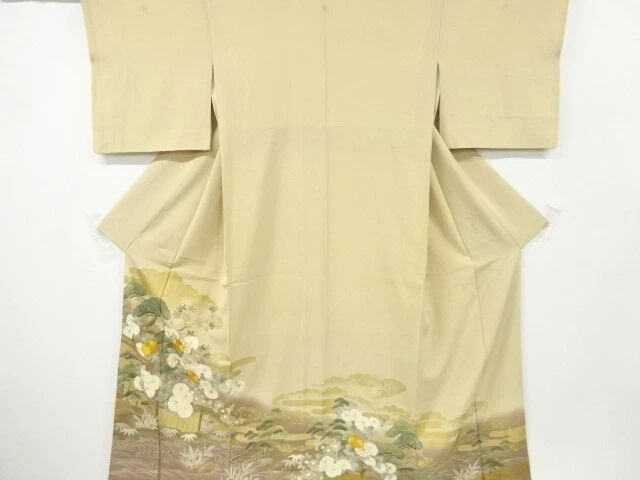 6535171: Japanese Kimono / Vintage Iro-Tomesode / Embroidery /  Pine & Kiku