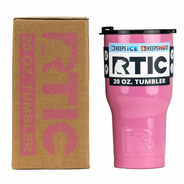RTIC 20 oz Tumbler Hot Cold Double Wall Vacuum Insulated 20oz Rose Petal