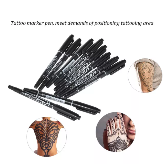 10 Stück Doppel Enden Haut Marker Stift Tattoo Zubehör Piercing Skinmarker G5B5