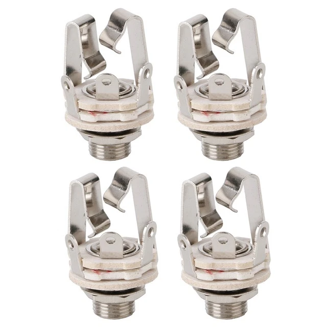 4Xio Cable Connector Plug Socket with A Switch Stereo 6.5 Female for Guitar P6K7