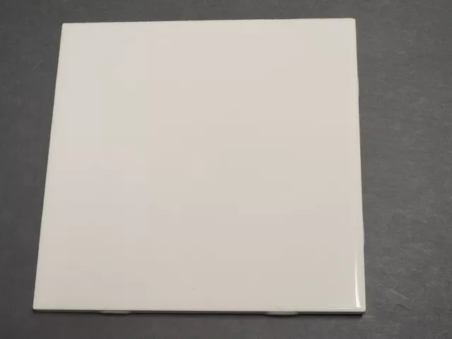 1 pc. AMERICAN OLEAN 6" x 6" Ceramic Tile - Glossy White Biscuit NEW NOS