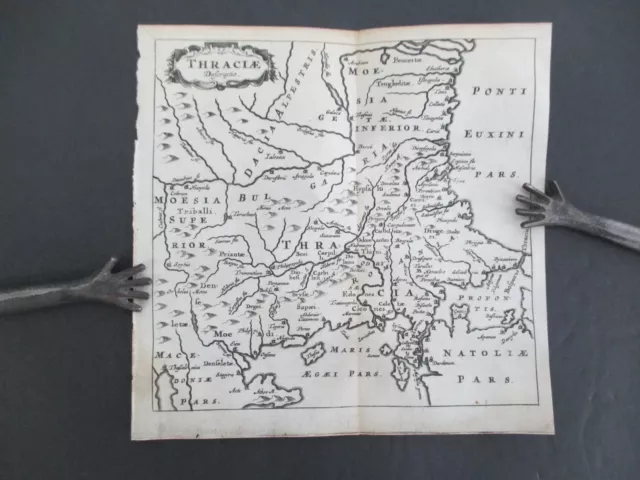 1659 Cluver Map of Thraciae (Thracia or Thrace)