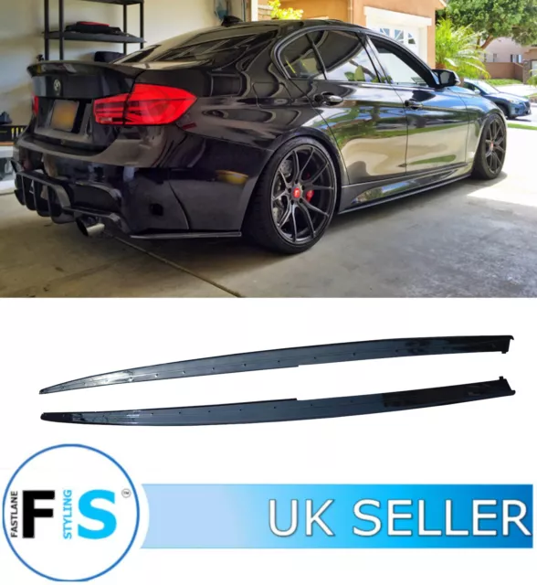 Bmw 3 Series F30 F31 M Sport Performance Side Skirts Extensions Blades Gloss Blk