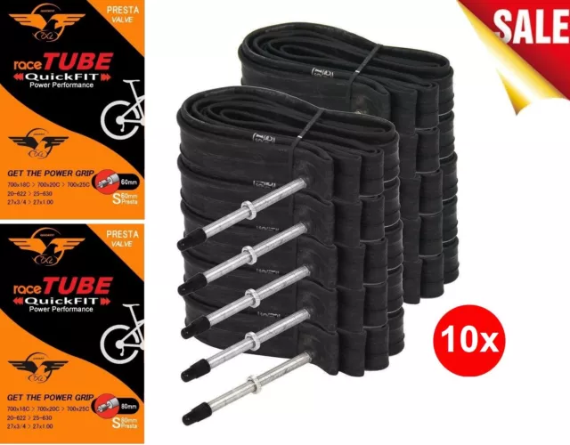 700 x 18/25c 60mm Presta Valve Inner Bicycle Tubes 18c 19c 20c 21 22 23c 24c 25c