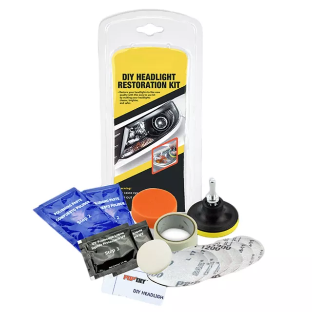 Headlight Restoration kit Car Lamp Lens Cleaning Polishing Tools Kit DIY