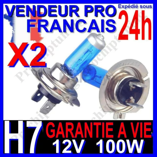 Kit Ampoule H7 6500K 100W Blanc Pur Auto Moto Feu Phare Xenon White Drl Type Led