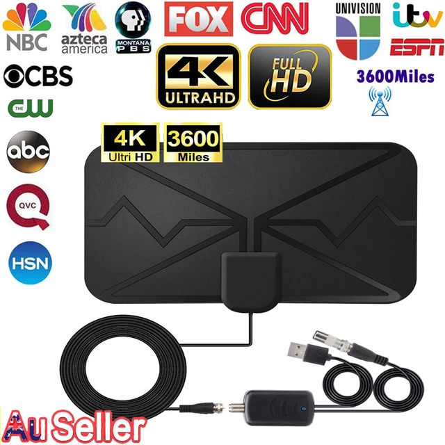 3600 Miles Range TV Antenna Digital HD Antena Indoor HDTV 1080P 4K 16.5ft Cable