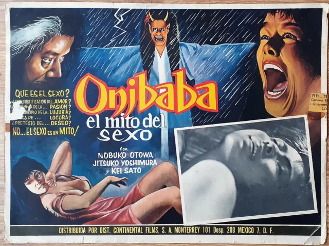 Onibaba ORIGINAL Mexican '64 LOBBY CARD Kaneto Shindô Japanese Horror Naif art