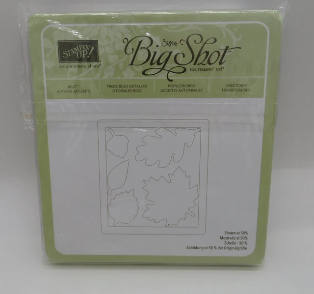 STAMPIN UP Sizzix Big Shot Bigz ACENTOS DE OTOÑO otoño hoja de arce bellota hojas nuevo en paquete