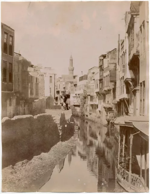 Photo Zangaki Albuminé Le Caire Egypte Vers 1880