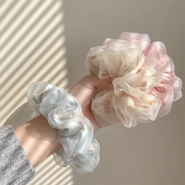 Romantic Flower Double Layer Hair Rope Hair Rope Large Intestine Hair Rope Ni