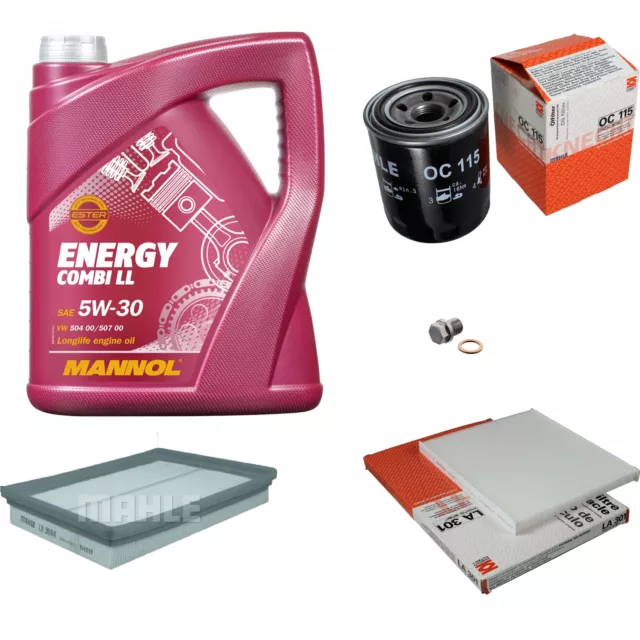 MAHLE Inspektionspaket 5L MANNOL 5W-30 Energy Combi LL für KIA Carens III 2.0