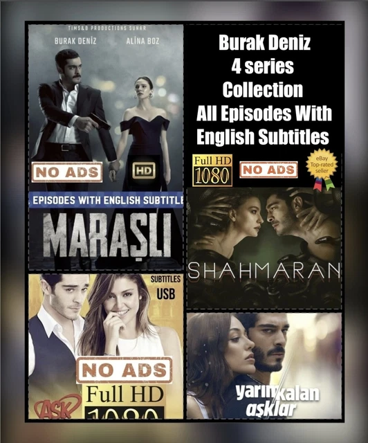 BURAK DENIZ English Subtitles 4 Series Collection UNINTERRUPTED