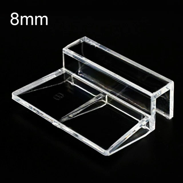 4,6 Pcs Acrylic Clips Aquarium Fish Tank Glass Cover Clip Support Lid Holder 8mm